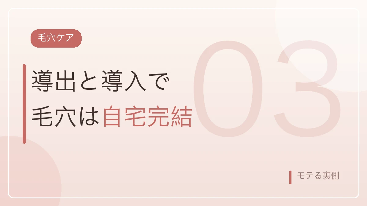 美顔器の導出と導入で毛穴ケアが自宅で完結することを示すバナー画像