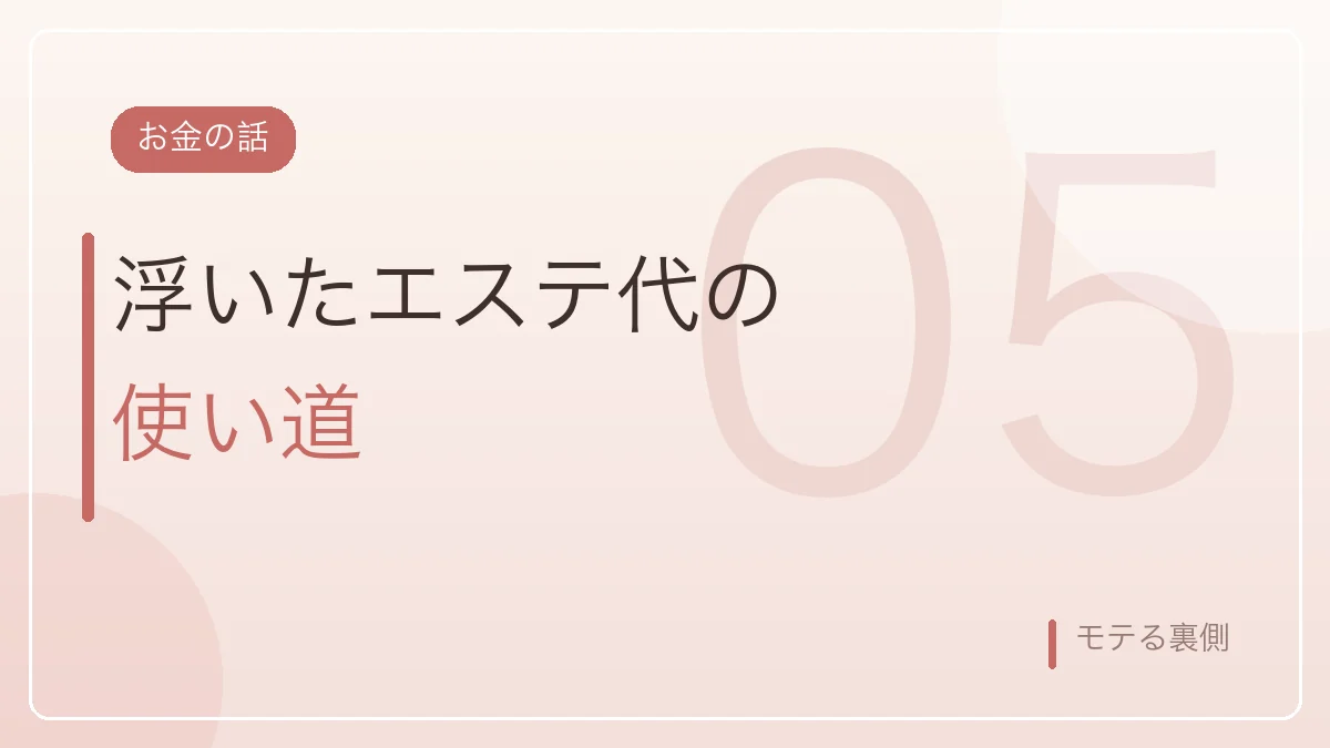 エステをやめて浮いた費用の使い道を示すバナー画像