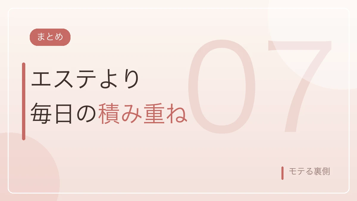 エステより毎日の積み重ねが効くというまとめのバナー画像